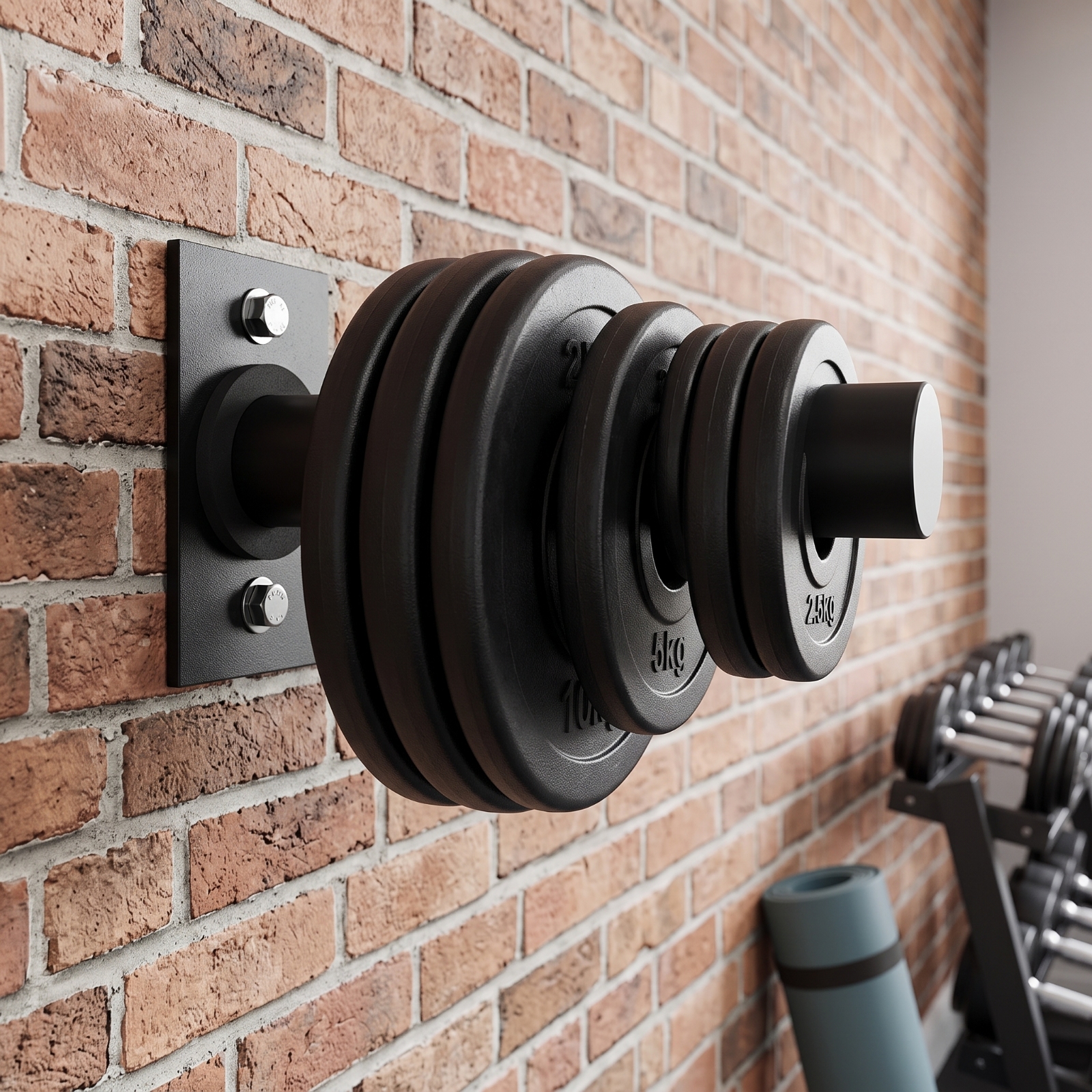 Wall-Mounted Weight Plate Hold - Home Gym Compact reseña y precio