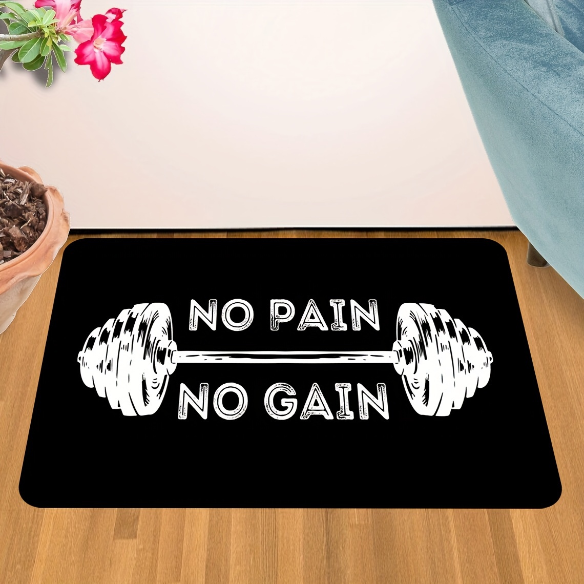 No Pain No Gain Gym Quote Flan - Home Gym Quotes reseña y precio