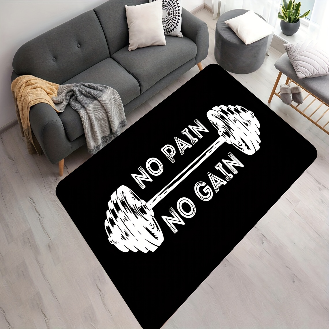 No Pain No Gain Gym Quote Flan - Home Gym Quotes reseña y precio