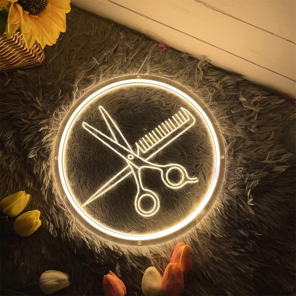 Hair Salon Neon Sign Light 3D  - Home Gym Neon Sign reseña y precio