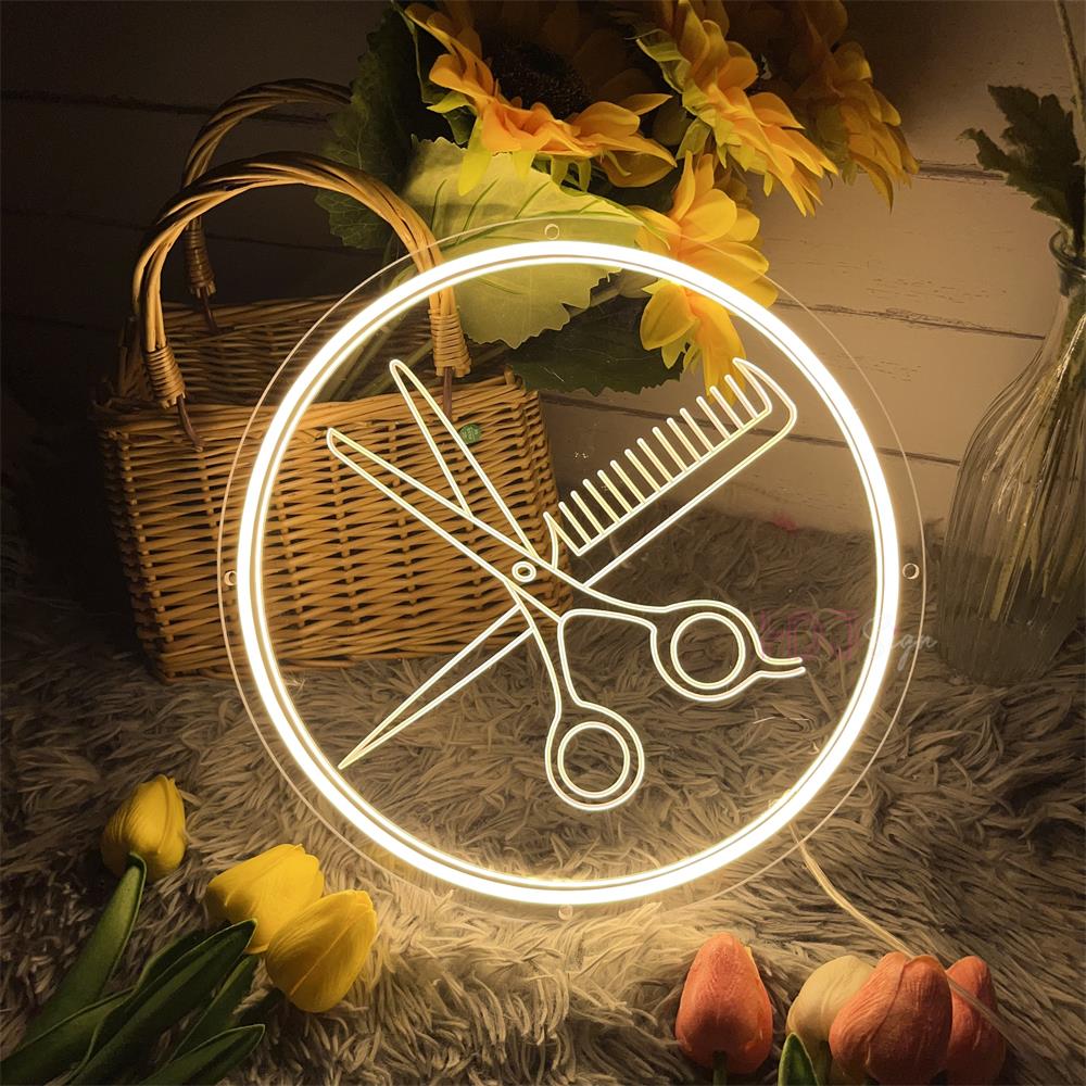 Hair Salon Neon Sign Light 3D  - Home Gym Neon Sign reseña y precio