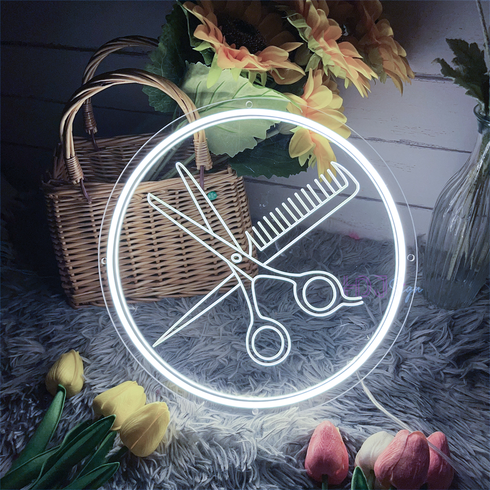Hair Salon Neon Sign Light 3D  - Home Gym Neon Sign reseña y precio