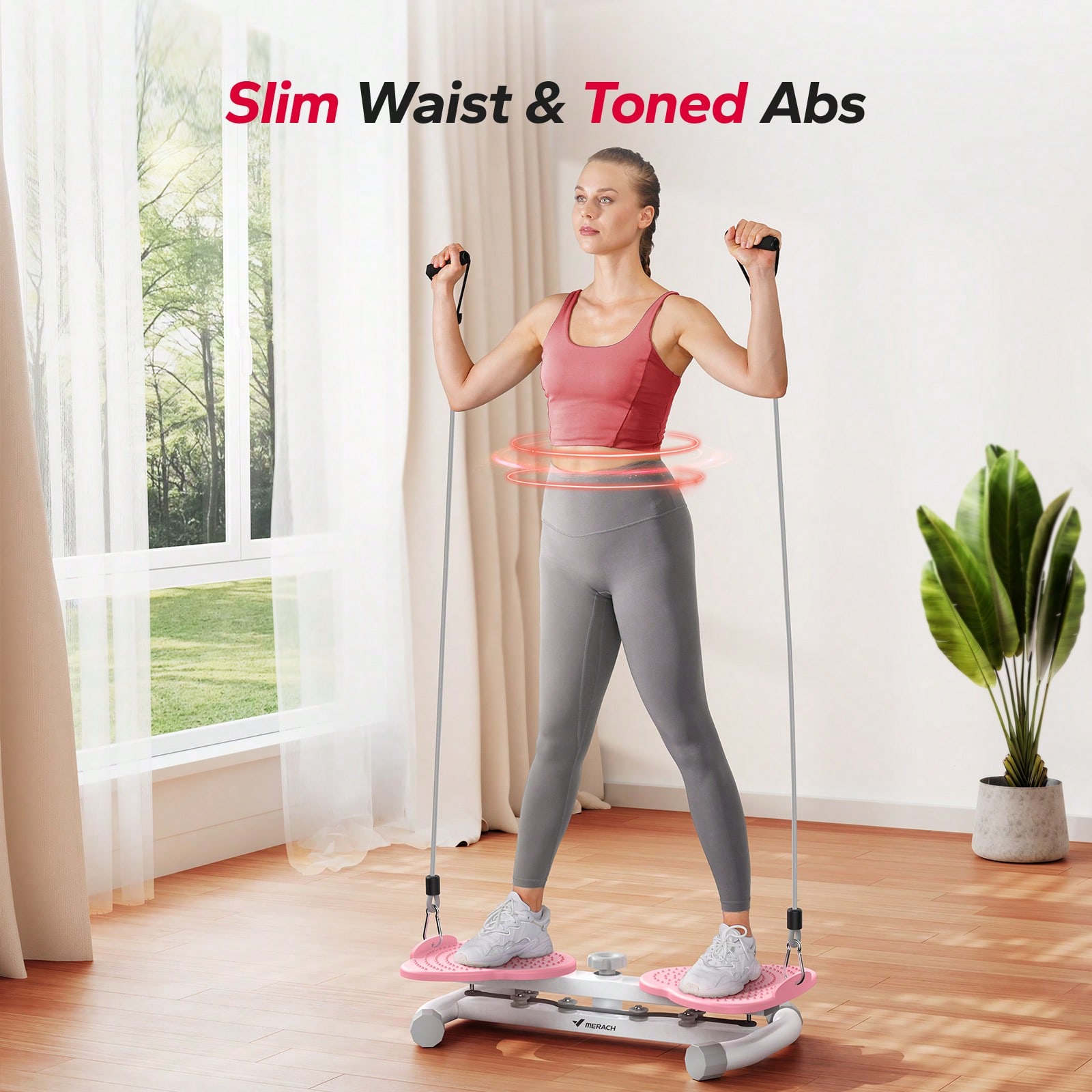 MERACH Waist Ab Machine, 300 L - Home Gym Equipment Amazon reseña y precio