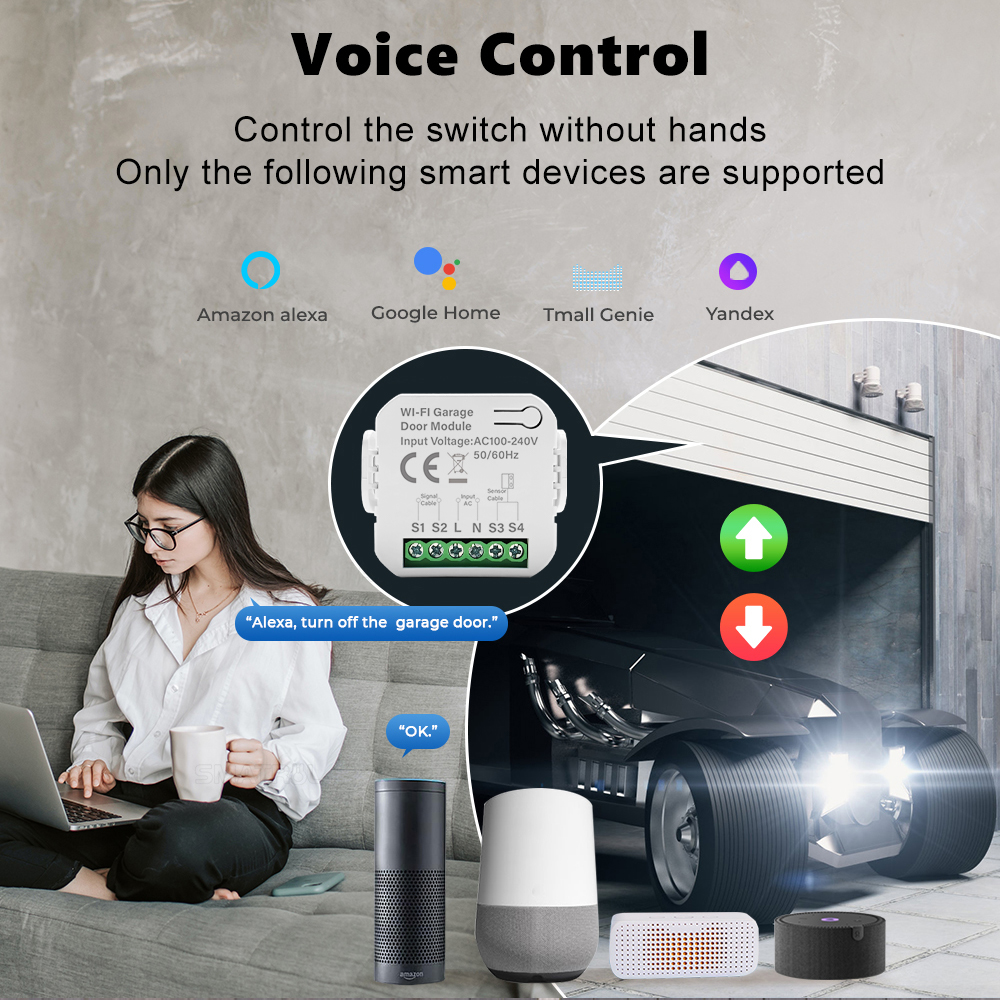 Smart Tuya WiFi Garage Door Sw - Home Gym Garage reseña y precio