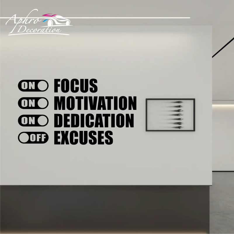 Focus On Motivation On Excuses - Home Gym Quotes reseña y precio