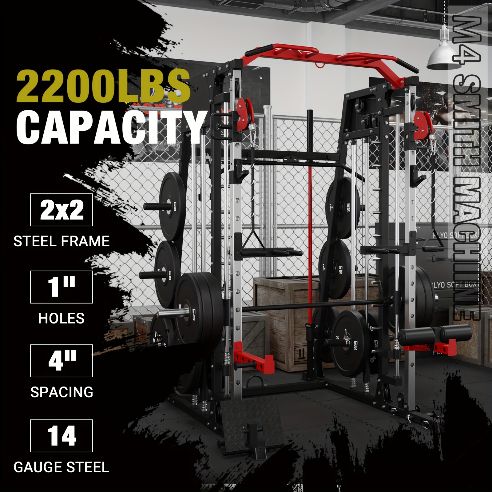 ALL-IN-ONE 2200lbs Smith Machi - All In One Gym Home Equipment reseña y precio