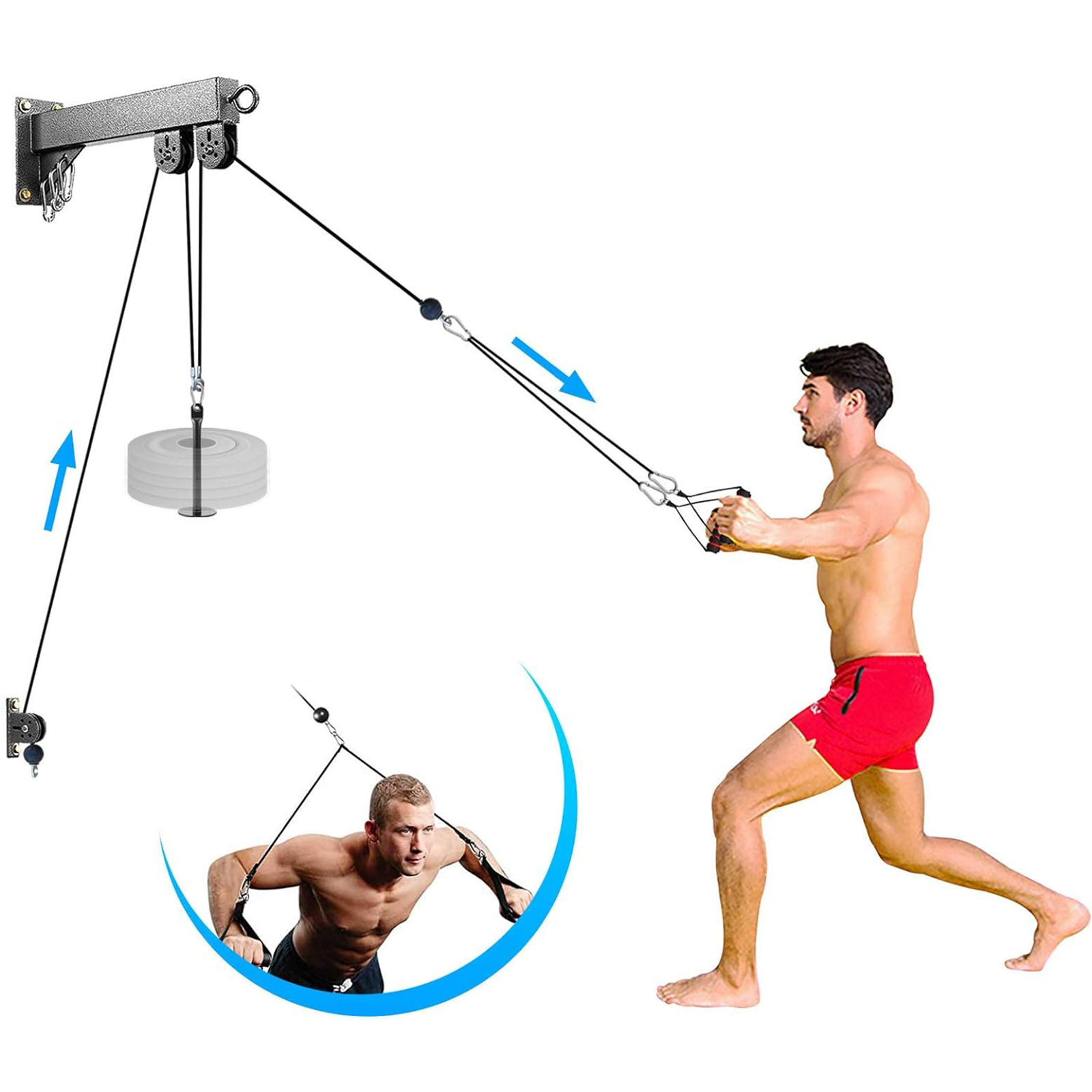 Wall Mounted LAT Pulldown Mach - Cable Pulley System reseña y precio