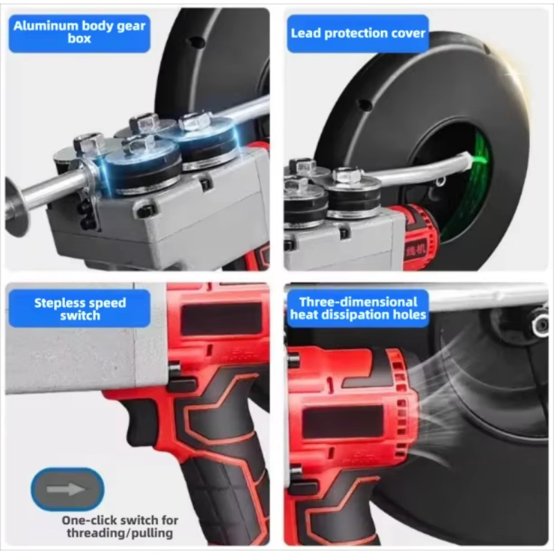 Cordless Cable Threading Machi - Cable Pulley System reseña y precio