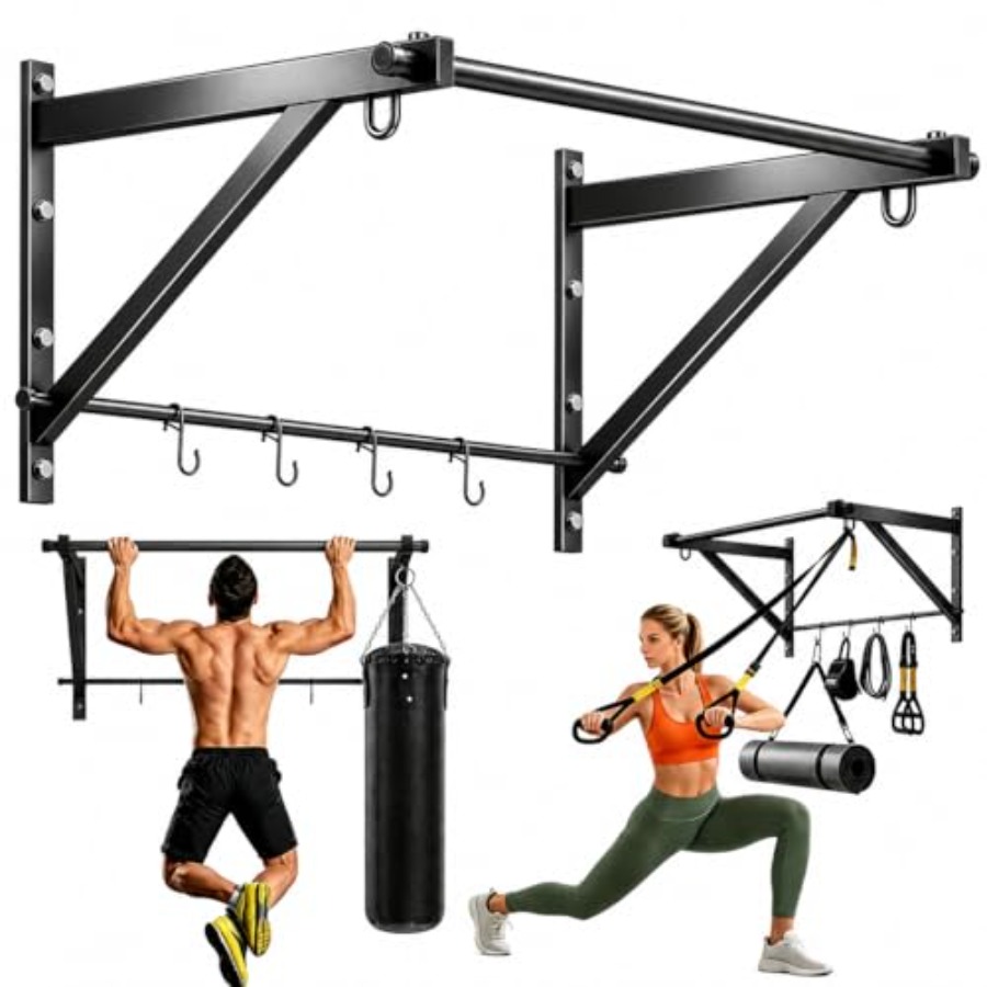 Heavy Duty Wall Mounted Chin U - Home Gym Upper Body Workout reseña y precio