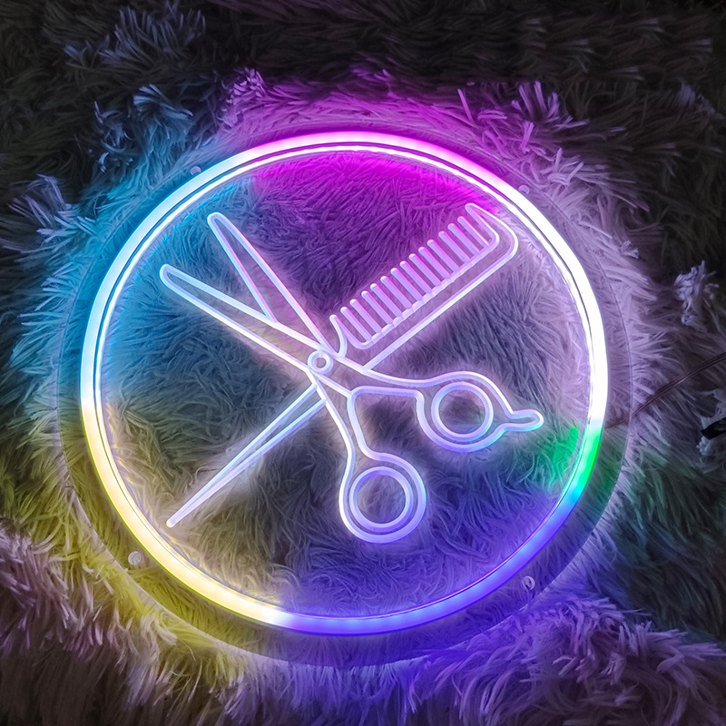 Bluetooth RGBIC Scissors Neon  - Home Gym Neon Sign reseña y precio