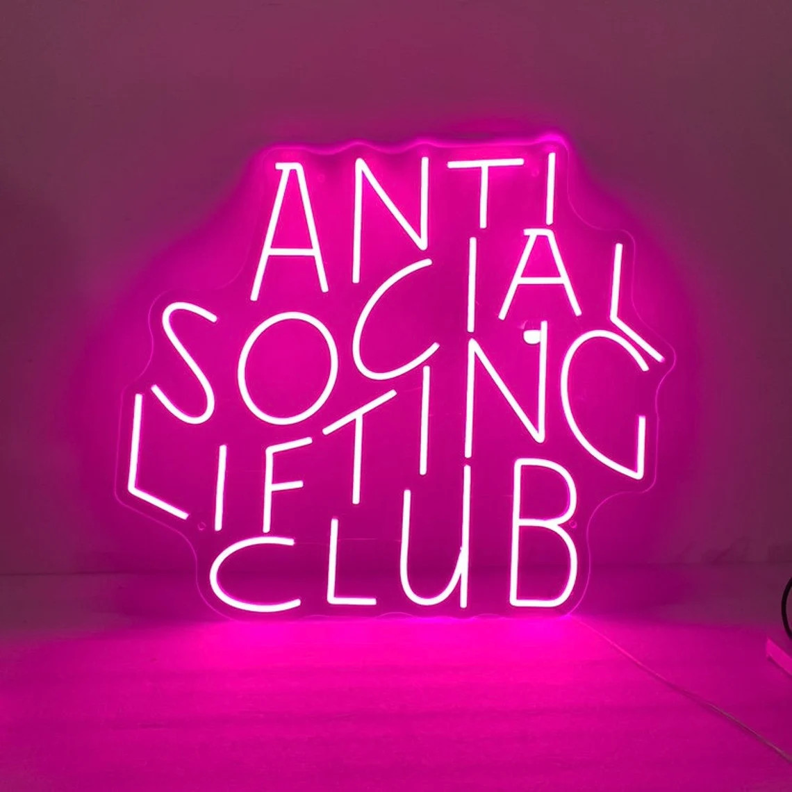 Anti Social Lifting Club Neon  - Home Gym Neon Sign reseña y precio