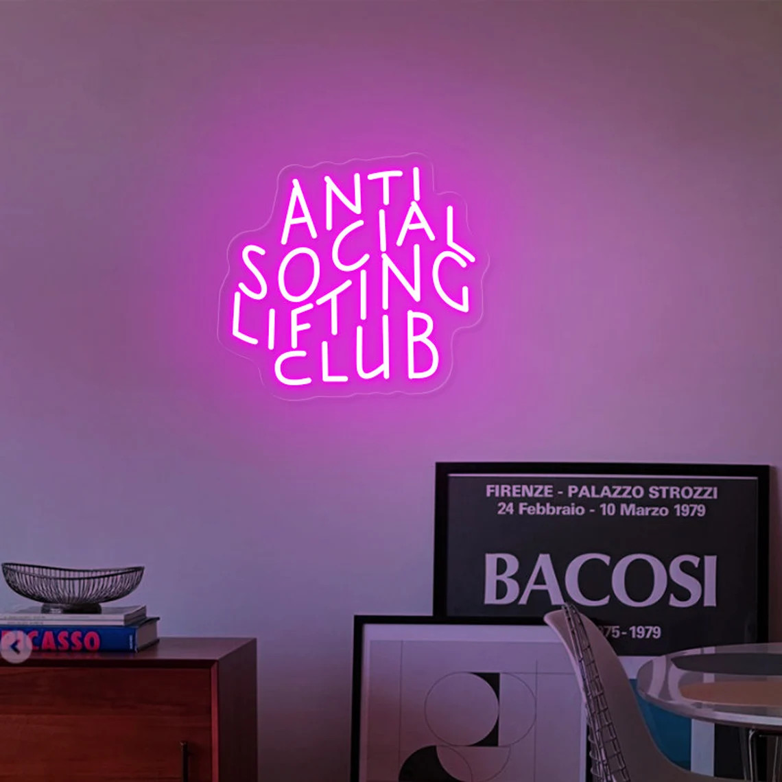 Anti Social Lifting Club Neon  - Home Gym Neon Sign reseña y precio