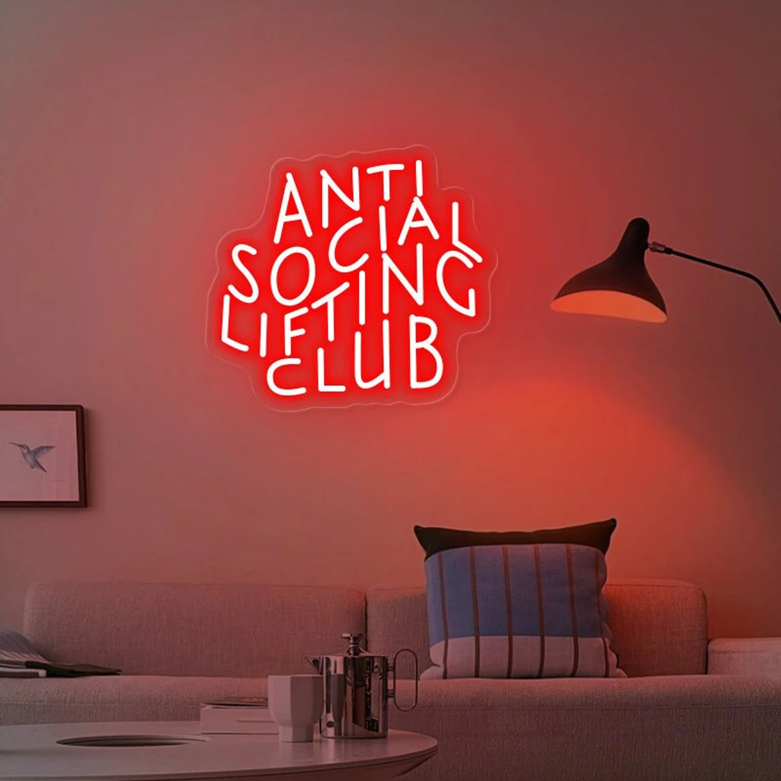 Anti Social Lifting Club Neon  - Home Gym Neon Sign reseña y precio