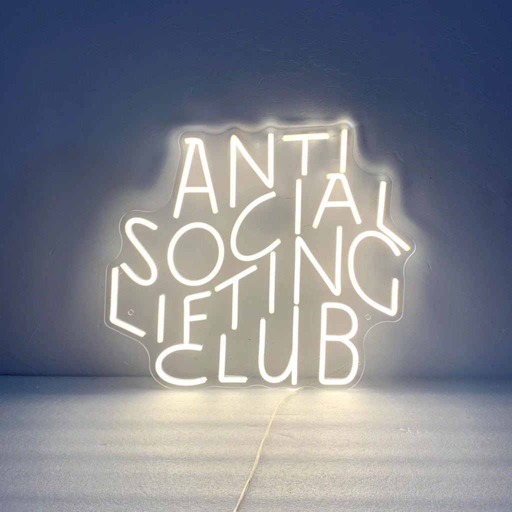 Anti Social Lifting Club Neon  - Home Gym Neon Sign reseña y precio