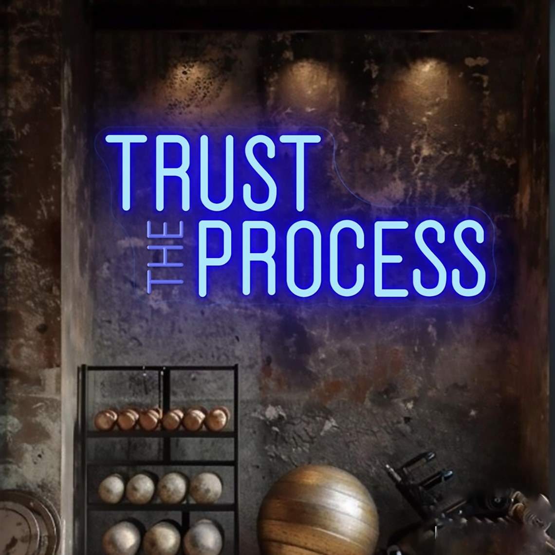 Trust The Process Neon Sign, C - Home Gym Neon Sign reseña y precio