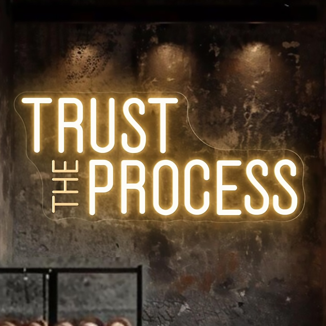 Trust The Process Neon Sign, C - Home Gym Neon Sign reseña y precio
