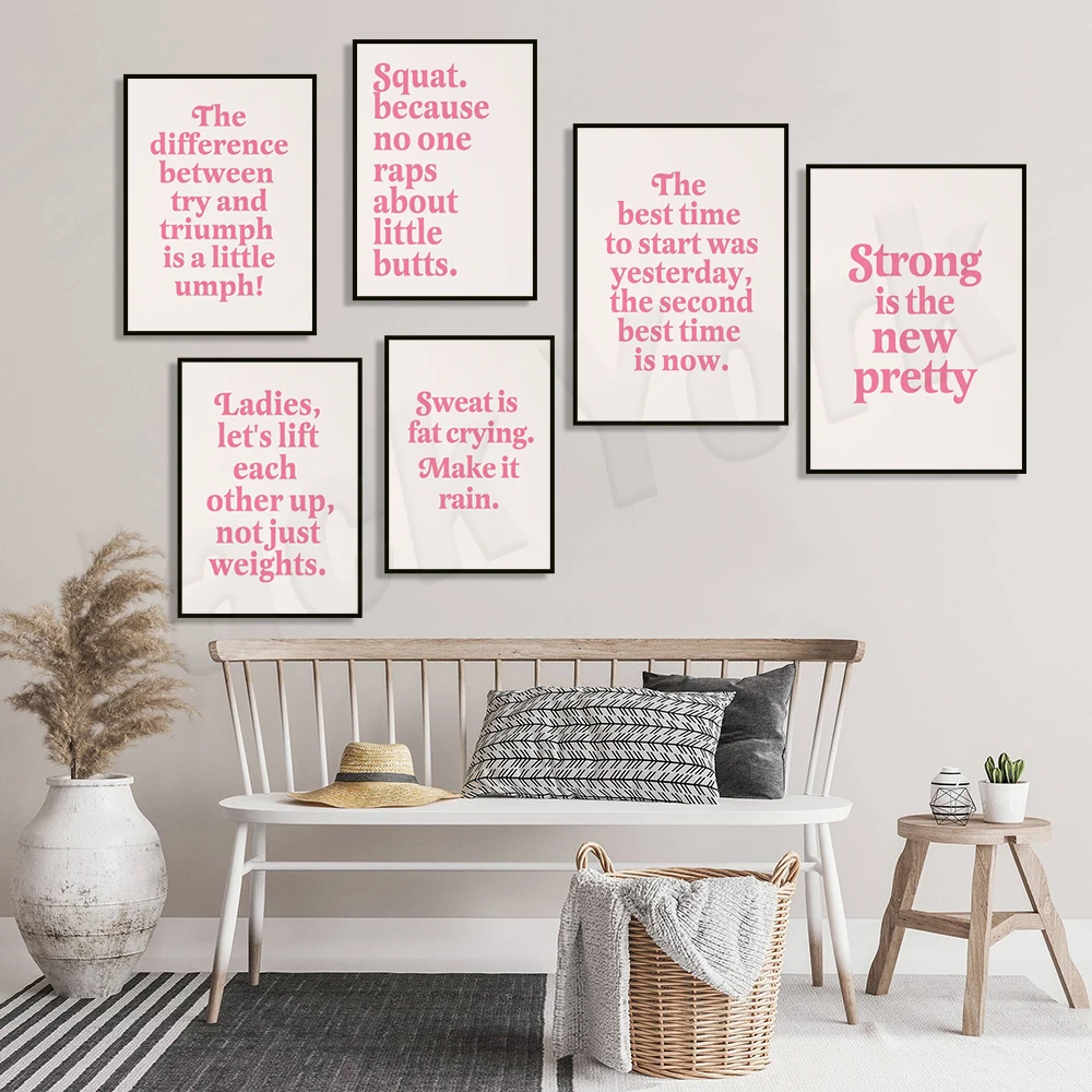 Sweat is fat cry, rain poster, - Home Gym Quotes reseña y precio