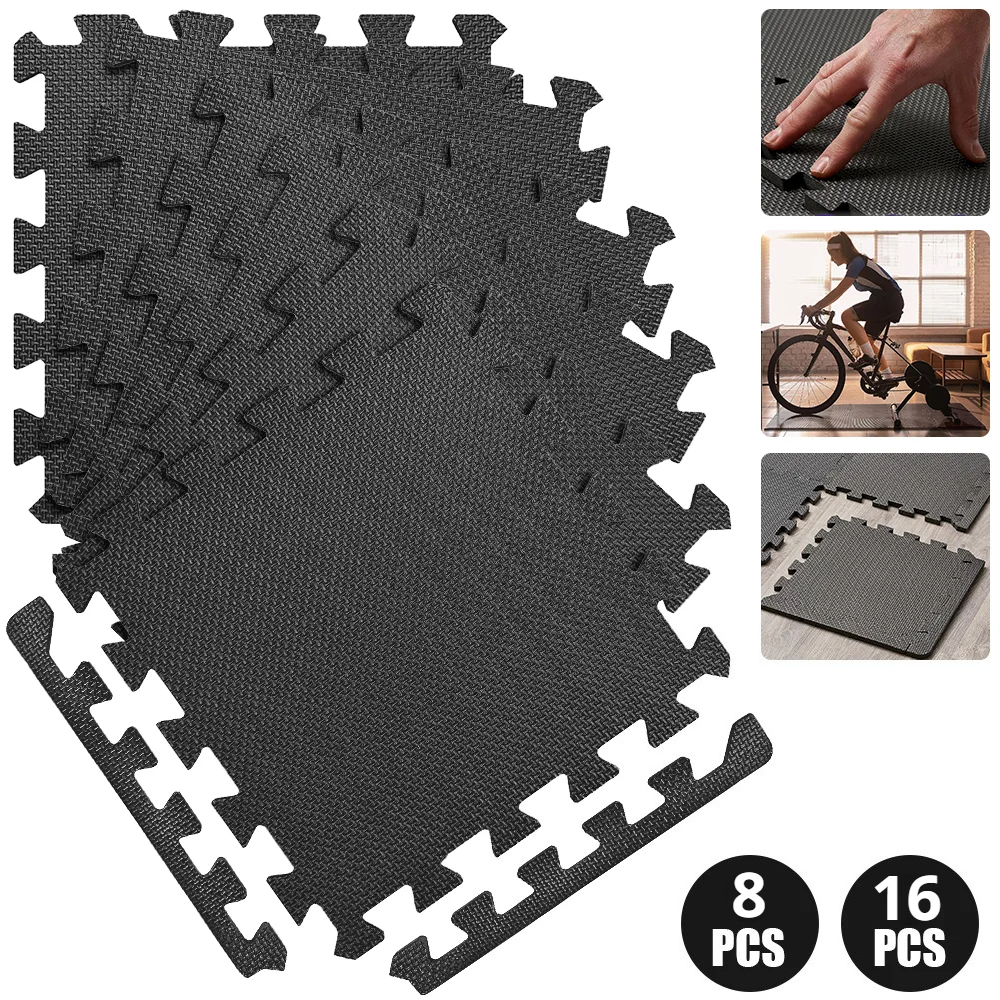 8/16 Pcs Gym Mat Cross-pattern - Home Gym Garage reseña y precio