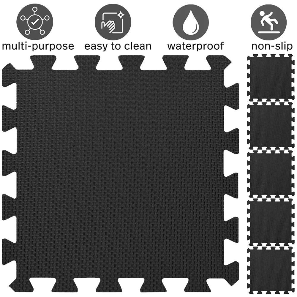 8/16 Pcs Gym Mat Cross-pattern - Home Gym Garage reseña y precio