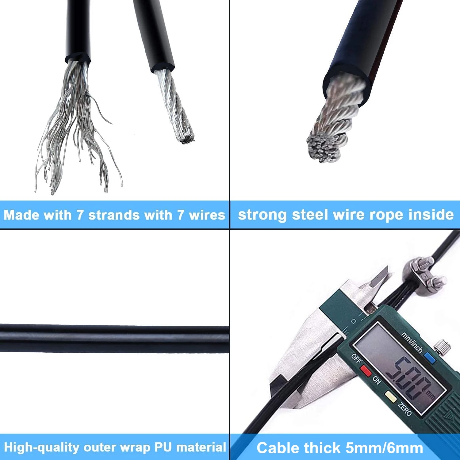 100Meters 4/5/6mm Thick Home W - Cable Pulley System reseña y precio