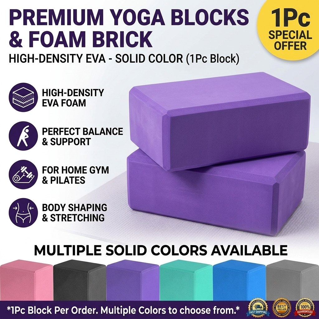 Yoga Blocks Foam Brick 1Pc Hig - Home Gym Body Solid reseña y precio