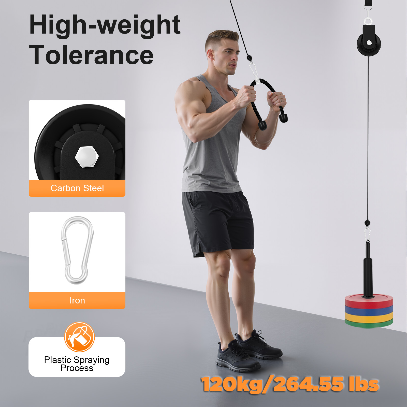 120kg Cable Pull Fitness Syste - Cable Pulley System reseña y precio