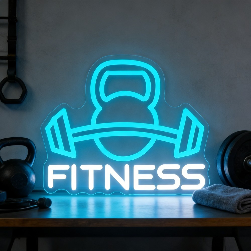 Fitness Neon Sign LED Wall Art - Home Gym Neon Sign reseña y precio
