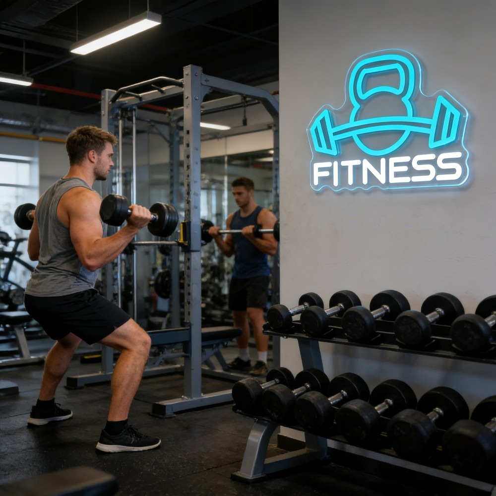 Fitness Neon Sign LED Wall Art - Home Gym Neon Sign reseña y precio
