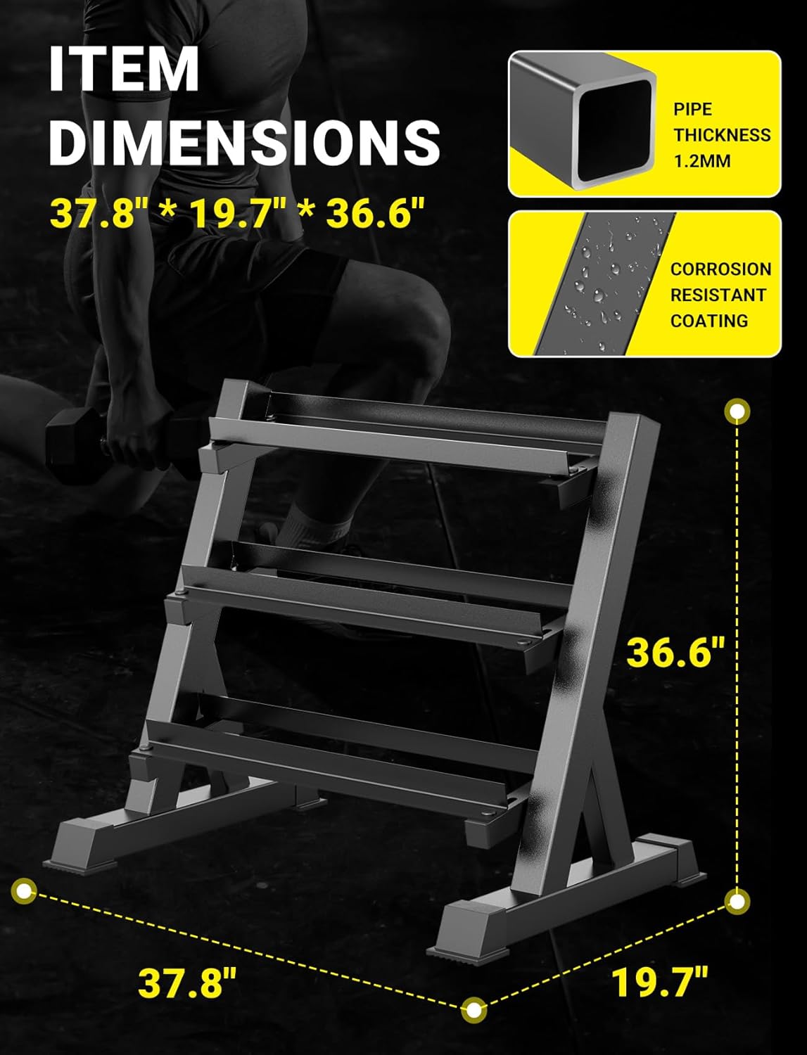 Home Gym Dumbbell Rack, 3 & 5  - Home Gym Compact reseña y precio